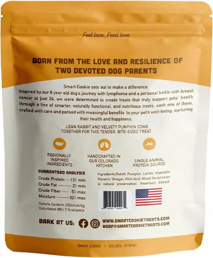 Smart Cookie Healthy Soft Dog Treats - Rabbit & Pumpkin - Grain Free Limited Ingredient Training Treats for Dogs with Sensitive Stomach & Allergies, Natural Novel Protein, Made in the USA (5Oz.)2