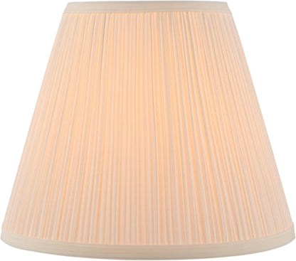 33055, Hardback Empire Transitional Spider Lamp Shade, Mushroom Pleated Pleated White, 7" Top X 13" Bottom X 10" Slant2