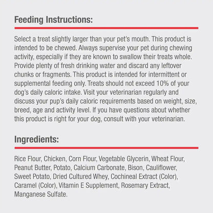 Dreambone Puffy Rolls Chews for Dogs, 8 Count, Treat Your Dog to Easy-To-Digest Rawhide-Free Chews Made with Real Peanut Butter and Bison3