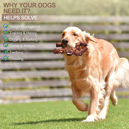 PETSTA Indestructible Dog Toys for Aggressive Chewers, Extreme Tough Toys for Large Dogs, Real Beef Flavored, Dog Bone for Medium/Large Dogs Breed, Gifts for Dogs6