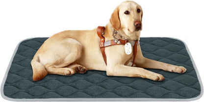 Furrybaby Dog Bed Mat Flat Crate Mat with Anti-Slip Bottom Machine Washable Pet Kennel Pad for Dog Sleeping (XS 22X13'', Grey Mat)11