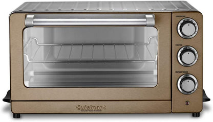 TOB-60N1CS Convection Toaster Oven Broiler, 19.1"(L) X 15.5"(W) X 9.8"(H), Copper Stainless Steel1