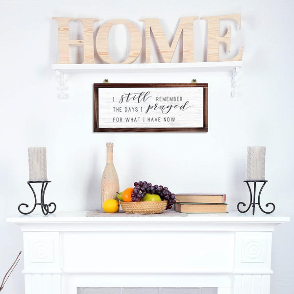 I Still Remember the Days I Prayed Rustic Wood Sign | Christian Inspirational Quote, Vintage Farmhouse Wall Decor, Wooden Plaque for Home Living Room Garden3