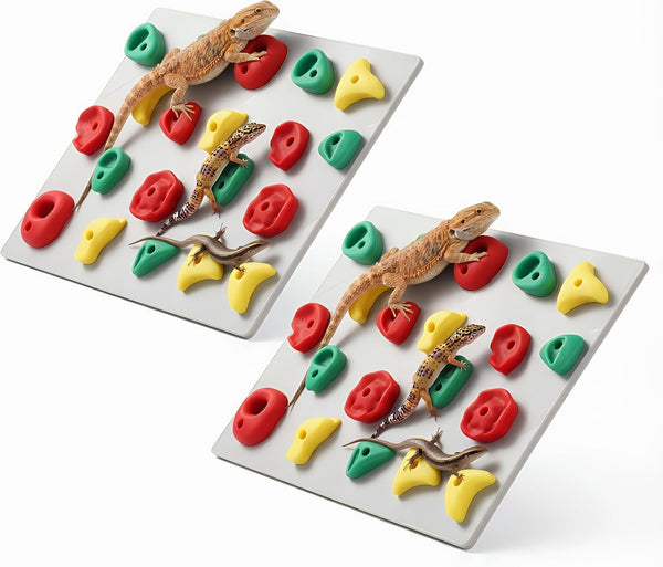 2-Pack Climbing Wall for Reptiles, Terrarium Habitat Decor | 2PCS Climbing Wall for Reptiles for Bearded Dragons, Leopard Geckos, Habitat Decor & Enrichment1