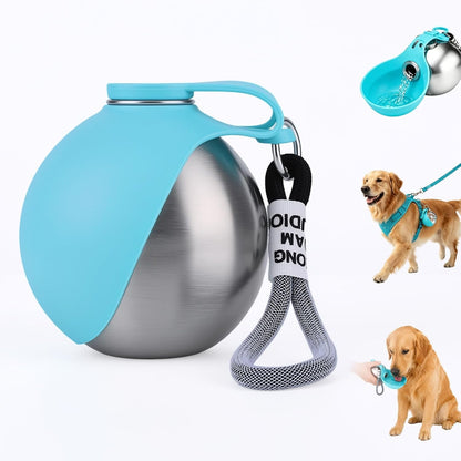 2 in 1 Portable Dog Water Bottle for Dogs,10Oz Stainless Steel Portable Dog Water Bottle with Foldable Silicone Bowl, Leak-Proof 2 in 1 Portable Tumbler for Small Dog & Puppy Walking Hiking Outdoor1