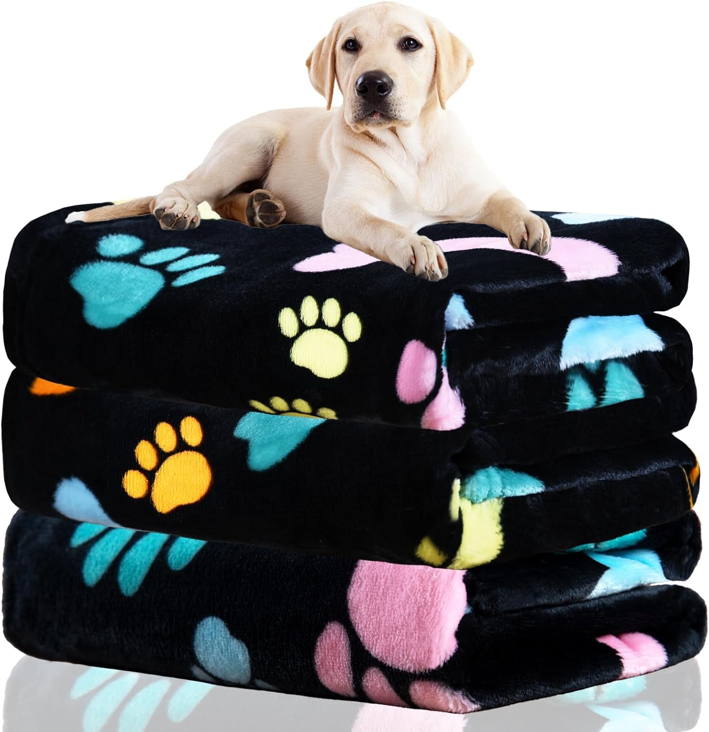 rezutan-dog-blankets-for-3-pack-large-medium-pet-cat-soft-fuzzy-washable-blanket-comfort-flannel-suitable-for-dogs-kennels-beds-sofas-furniture-gifts-puppy-essentials-41-x-31-inch-black