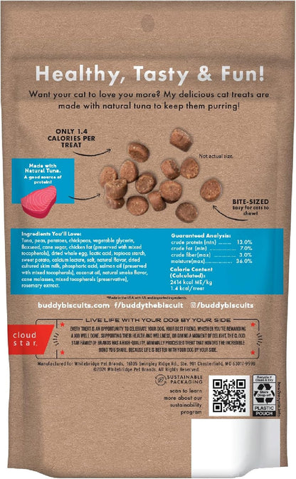 Buddy Biscuits Soft & Chewy Grain Free Cat Treats, Tuna, 3 Oz. Pouch2