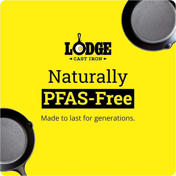 Cast Iron 5-Piece Set, Pfas-Free Pre-Seasoned Kitchen Set | Pfas-Free Cast Iron Set Includes Skillets, Griddle & Dutch Oven for Non-Toxic Everyday Cooking, Made in USA13