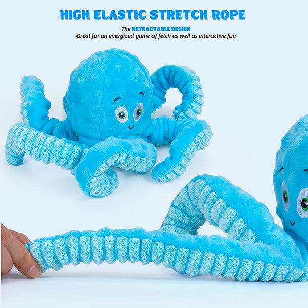 Dog Toys for Aggressive Chewers Indestructible Squeaky Dog Toys Octopus-Tug of War Dog Toys for Large Breed Tough Interactive Stuffed Dog Chew Toys for Puppies Small & Large Dogs2