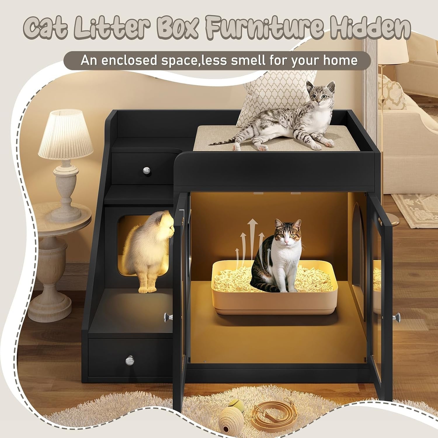 cat-litter-box-enclosure-with-light-hidden-litter-box-furniture-with-2-storage-drawers-smart-doors-cat-house-side-table-for-living-room-entryway-black