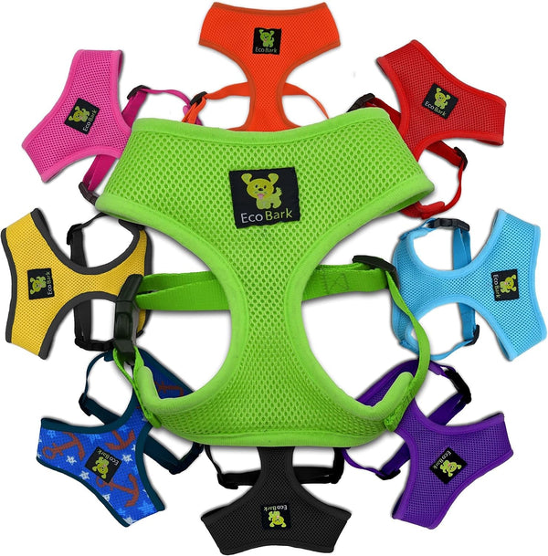 Ecobark Dog Harness, Soft Mesh over the Head Vest Harness, Red, Small | Luxurious Eco Friendly No Pull & No Choke Design, Padded Breathable Body Halter, anti Rub, for Puppy, Toy & Small Breeds36