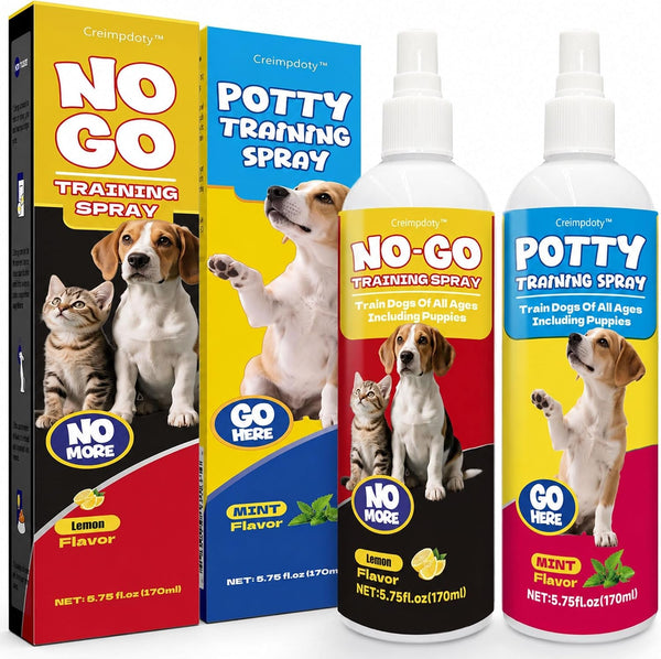 Dog Potty Training Spray Set, Dog Pee Spray (2-Pack), Stops Urination & Marking, Indoor & Outdoor Potty Training for Dogs & Puppies, Essential Tools for Dog Training, 1.7 Fl Oz8