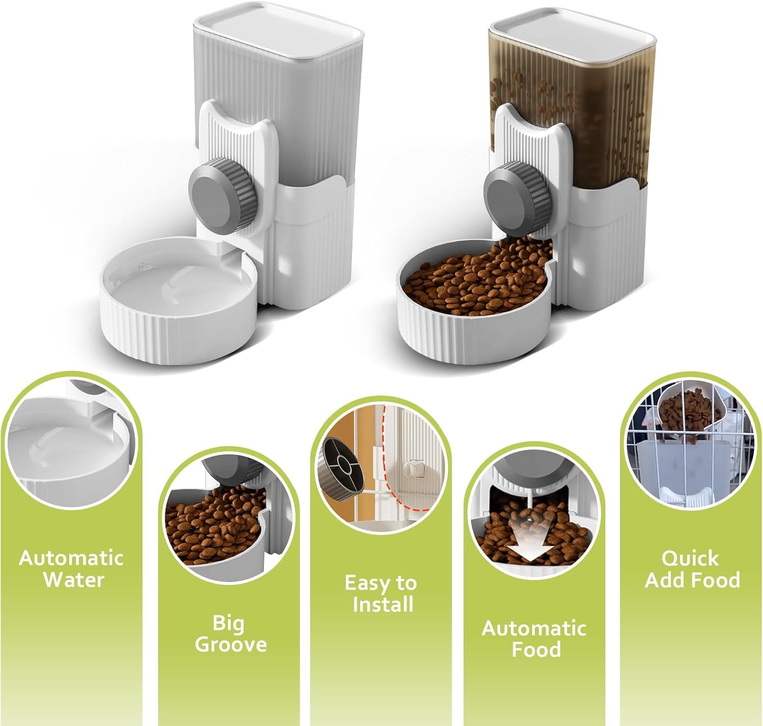 hanging-cage-automatic-small-pet-food-bowl-water-bottle-dispenser-1l-auto-gravity-pet-feeder-and-waterer-set-kennel-feeding-station-crate-feeder-dish-for-rabbit-puppy-cats-ferret-grey