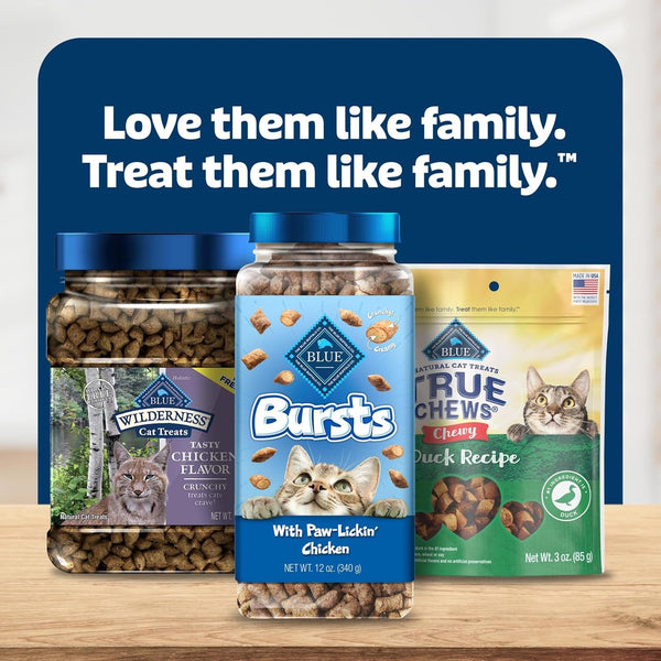 Blue Buffalo Bursts Paw-Lickin' Chicken Crunchy & Creamy Cat Treats, Great for Training, Made with Real Chicken Natural Cat Treats Enhanced with Vitamins, Minerals & Other Nutrients, Tub 12 Oz.9