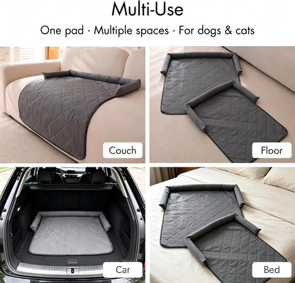 Cooling Dog Couch Bed Mat with Neck and Head Support, Waterproof Washable Pet Sofa Cover for Small Medium Dogs and All Cats, Non-Slip Furniture Protector7