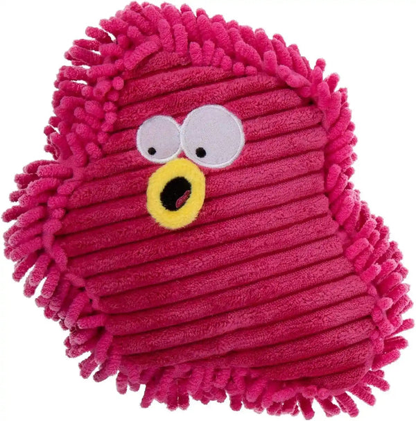 Godog Checkers Fat Rooster Squeaky Plush Dog Toy, Chew Guard Technology - White, Large14