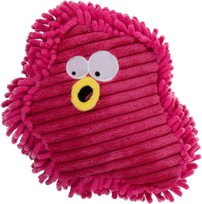 Godog Checkers Fat Rooster Squeaky Plush Dog Toy, Chew Guard Technology - White, Large14