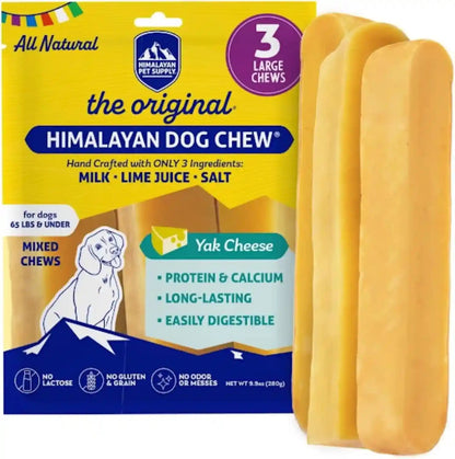 Himalayan Dog Chew, the Original Yak Cheese Dog Chews, 3 Large/Xl Yak Chews1