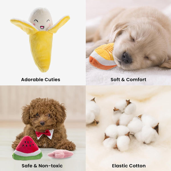 Nocciola Dog Squeaky Toys, Plush Small Dog Toys for Dogs, Stuffed with Squeakers,12 Pcs Puppy Toys with a Carrying Bag for Small Medium Size2