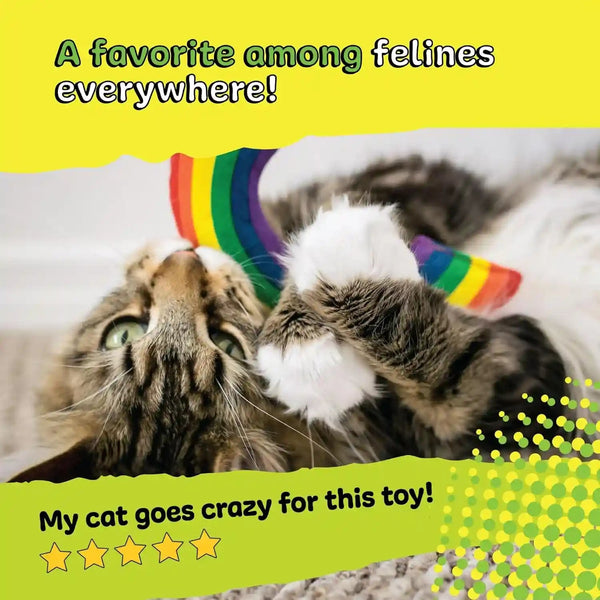 Yeowww! Catnip Rainbow Toy for Cats - Colorful Arch Shape - Durable Cotton Twill - Made in the USA - Stuffed with Organically Grown Catnip7