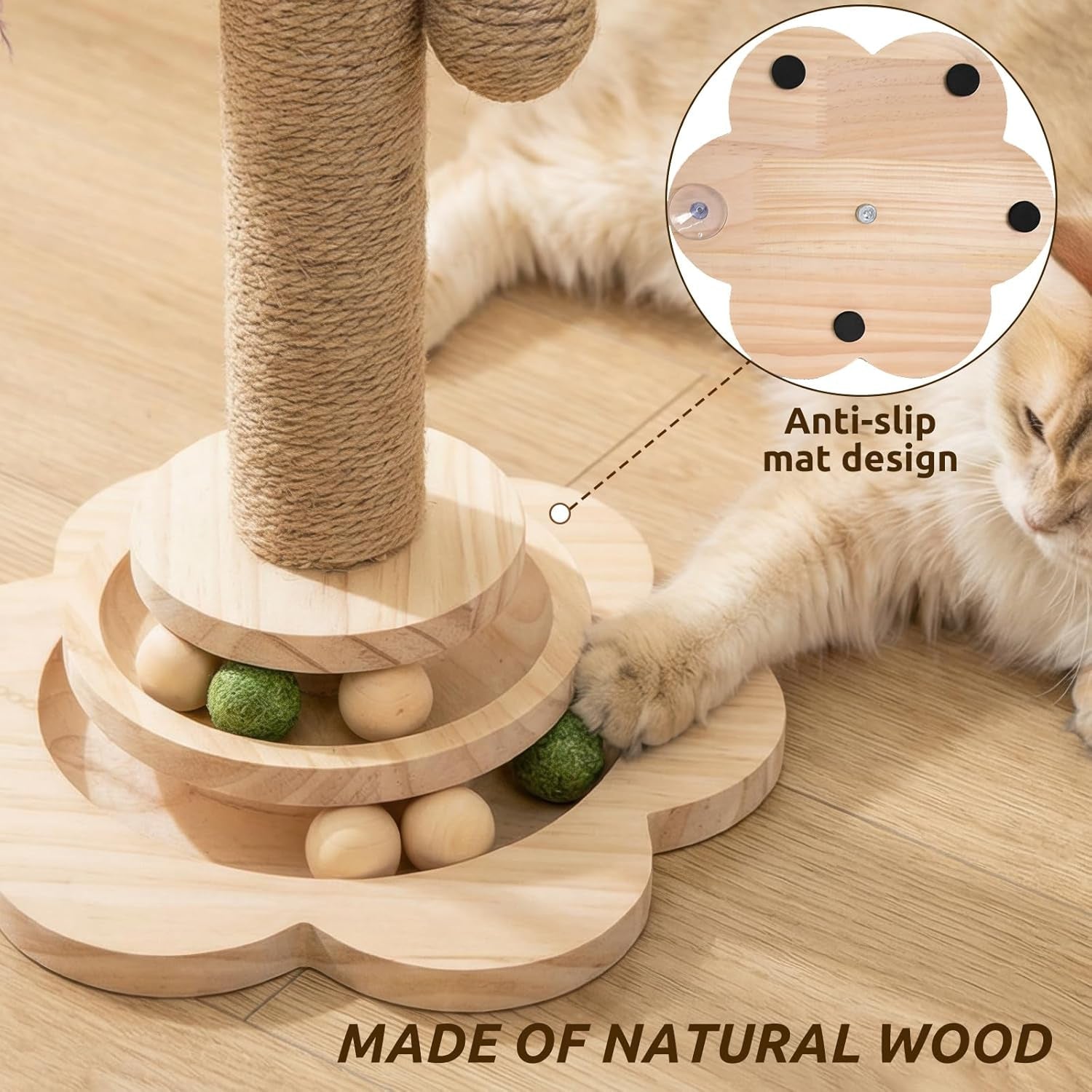 scratching-post-4-in-1-cat-scratch-post-interactive-cute-small-wooden-cat-scratcher-with-2-level-catnip-toys-balls-2-sisal-hanging-balls-for-indoor-kitten-kitty