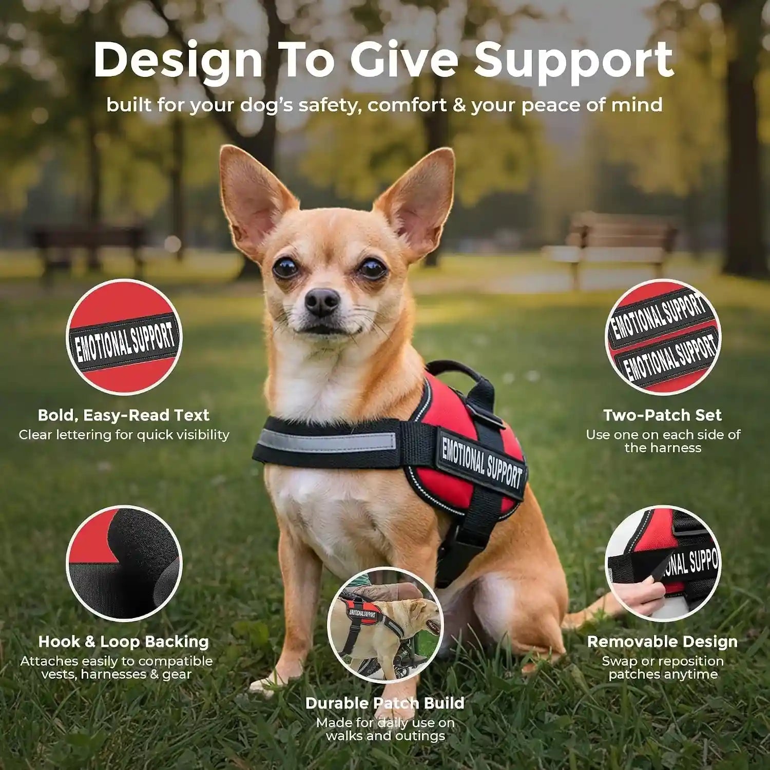 industrial-puppy-emotional-support-dog-patch-reflective-xs-1-x-2-75-in-clear-visibility-durable-vest-patches-for-identification-compatible-with-hook-loop-vest-gear-xs-1x2-75-inch