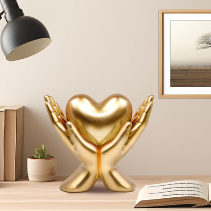 Home Mantel Decor Accents, Minimalist Heart Decoration and Accessories, Living Room, Office, Dining Table, TV Stand, Library Peace Sign Hand Sculpture， Coffee Shelf Ornament (Small), Valentine5