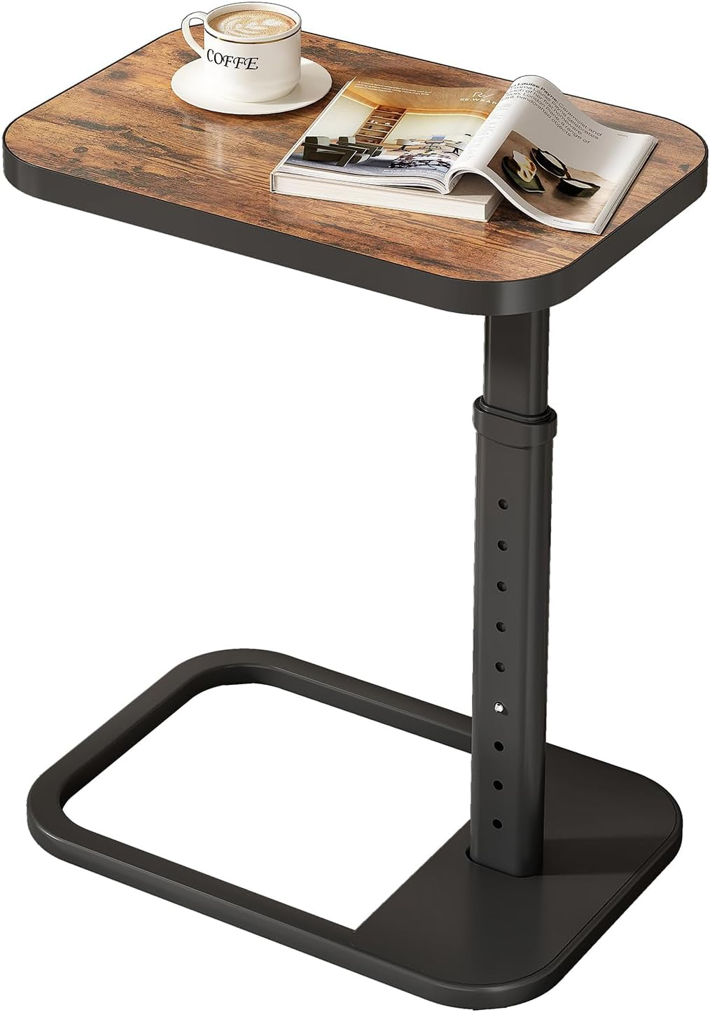 adjustable-height-c-shaped-end-table-9-level-side-table-with-thickened-metal-rounded-edge-couch-table-slides-under-sofa-or-bed-eating-working-tv-tray-table-for-small-spaces-brown