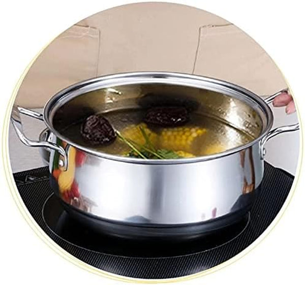 3Pcsset Stainless Steel Cookware Set Flat Bottom Frying Pan Soup Pot Milk Pot Kit Induction Cooker Cooking Pan for Home Kitchen (2)7