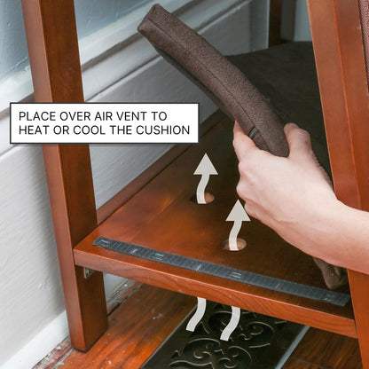 THE REFINED FELINE A-Frame Cat Bed Cave in Black Espresso with Ventilated Base, Multipurpose Wood Cat Furniture Table, Easy to Clean Covered Cat Bed with Replaceable Scratching Post & Washable Cushion2