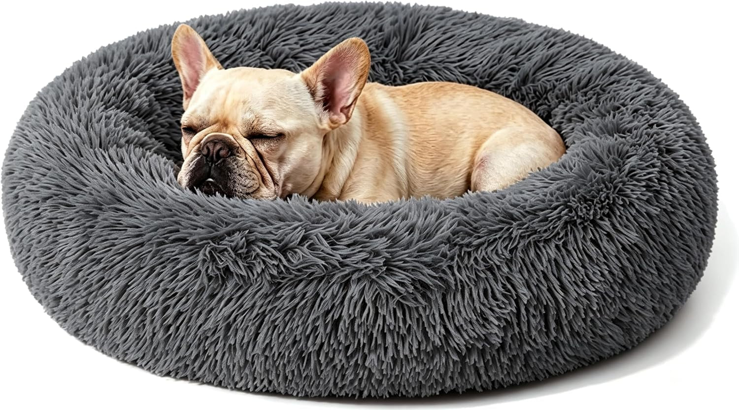 calming-donut-dog-and-cat-bed-for-indoor-cats-anti-anxiety-round-fluffy-soft-washable-small-pet-bed-for-puppy-and-kitten-warming-comfortable-luxury-anti-slip-waterproof-mute-base-20in-gray