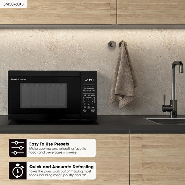 SMC0760KB 0.7 Cu. Ft. 700W Black Countertop Microwave Oven2