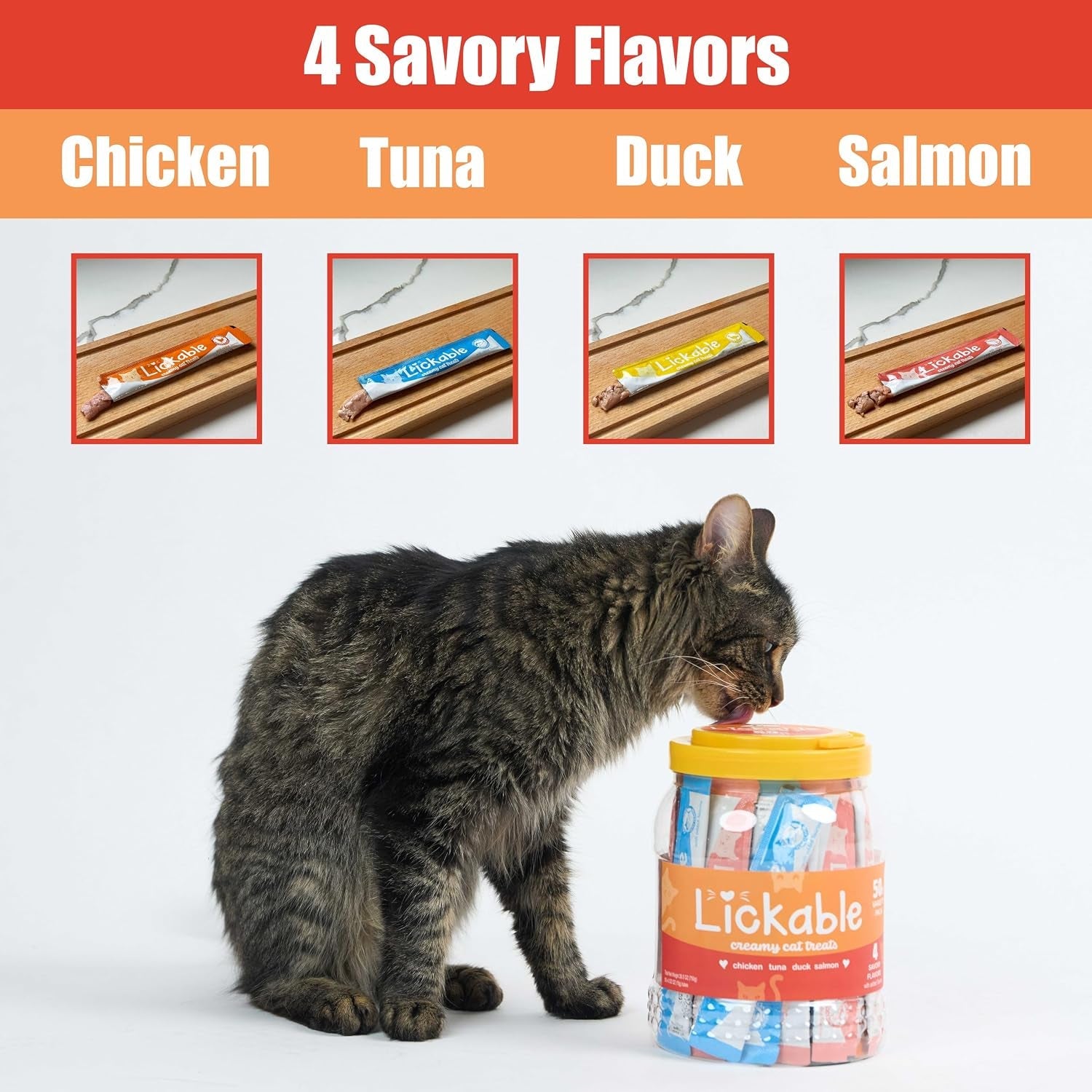 fieldcrest-farms-lickable-cat-treats-50-count-variety-pack-chicken-tuna-duck-salmon-thick-protein-rich-squeeze-tubes-with-taurine-grain-free-6-calories-per-tube
