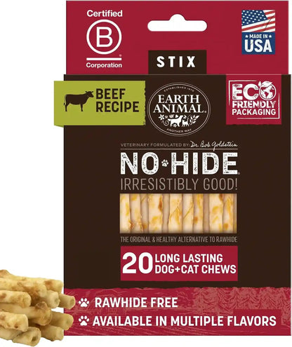 Earth Animal No Hide Stix - Rawhide Free Dog Chews Sticks 20 Count Chicken | Small Sticks Chicken Flavored Natural Rawhide Free Long Lasting Dog Chews - Treats for Small Dogs and Cats23
