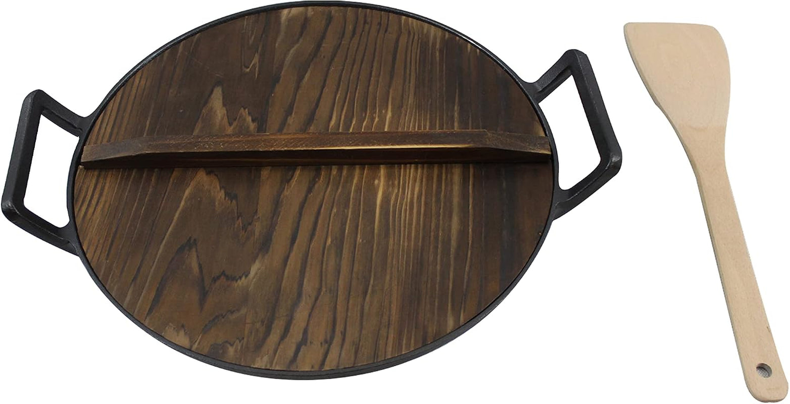 cast-iron-pre-seasoned-wok-12-5-with-wood-spatula-and-wood-lid