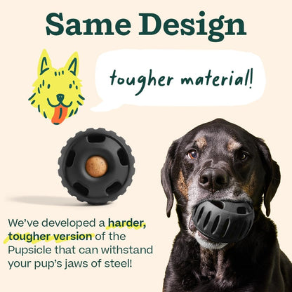 WOOF Power Chewer Pupsicle Dog Treat Toy for Dogs 25-75 Lbs | Tough Chew Toy, Durable Rubber, Treat Compatible, Reusable, Low-Mess Design, Easy to Fill, Easy to Rinse2