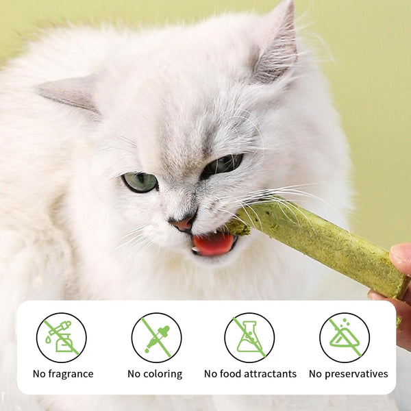 Meowly 110G Cat Grass ﻿Sticks for Cats, Natural Chicken Flavored Cat Grass ﻿Sticks for Teeth Cleaning and Hairball Remedy6