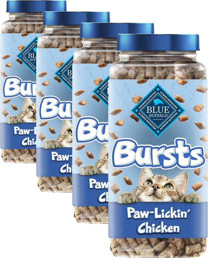 Blue Buffalo Bursts Paw-Lickin' Chicken Crunchy & Creamy Cat Treats, Great for Training, Made with Real Chicken Natural Cat Treats Enhanced with Vitamins, Minerals & Other Nutrients, Tub 12 Oz.14