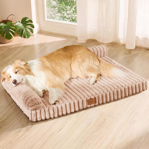 Orthopedic Calming Large Dog Bed Pet Sofa Bed 36''X24'' Grey | 2-Sided Pet Couch Large Sized Dog, Soft Egg-Crate Foam Dog Mat, Waterproof Removable Washable Cover, Nonskid Bottom Cat Bed17
