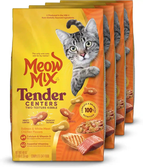 Meow Mix Tender Centers, Salmon & White Meat Chicken Flavors, Dry Cat Food, 20 Lb. Bag | Dry Cat Food with Two Texture Kibble, Meaty Center Surrounded by a Crunchy Outer Layer, Complete and Balanced Nutrition19