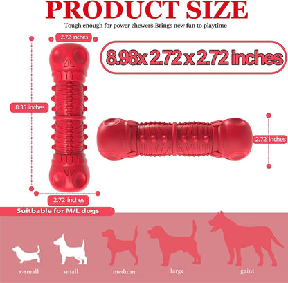 ZIKATON Dog Squeaky Toys for Aggressive Chewers, Durable Chew Toys for Large Medium Breed Dog, Dog Toys, Tough Durable Dogs Toys with Natural Rubber6
