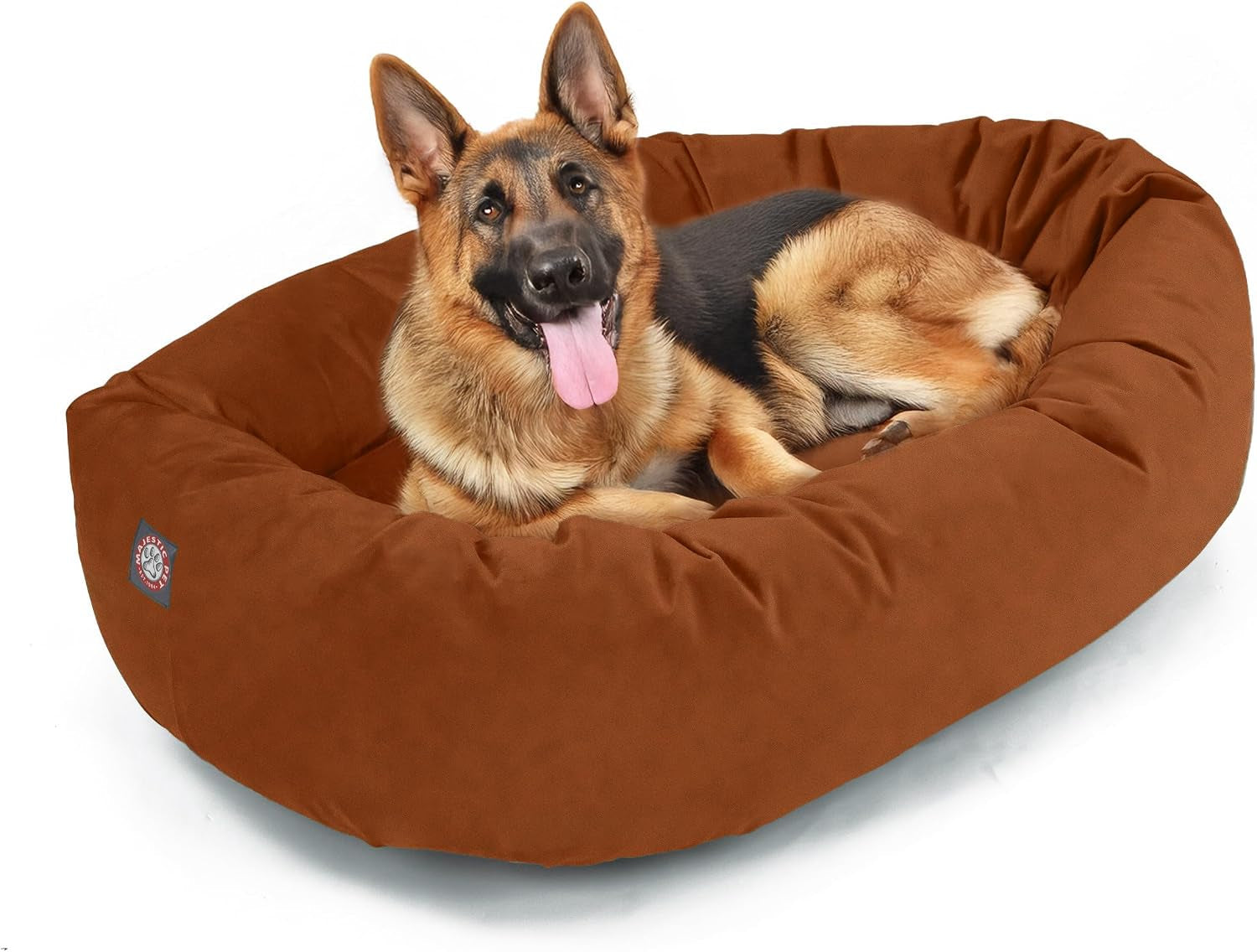 majestic-pet-32-inch-suede-calming-dog-bed-washable-cozy-soft-round-dog-bed-with-spine-support-for-dogs-to-rest-their-head-fluffy-donut-dog-bed-32x23x7-inch-round-pet-bed-medium-sage