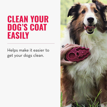 KONG - Zoomgroom - Dog Brush for Grooming and Shampooing - Red Brush for Large Dogs2