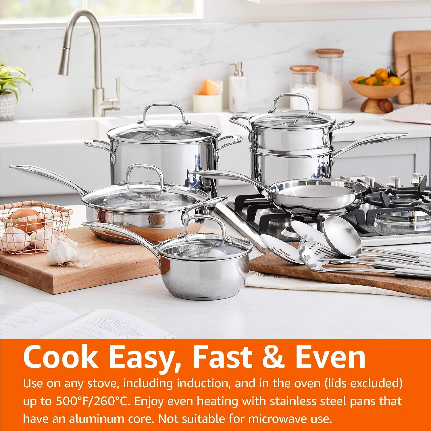stainless-steel-cookware-15-piece-set-oven-safe-induction-ready-even-heating-easy-to-clean-stay-cool-handles-pots-and-pans-silver