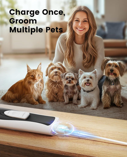 Oneisall Low-Noise Dog Paw Trimmer with LED Light | 35Db Quiet, 0.8Inch Safe Blade for Paws, Ears, Face & Rump, Cordless, Pet Paw Grooming Clippers for Dogs & Cats7