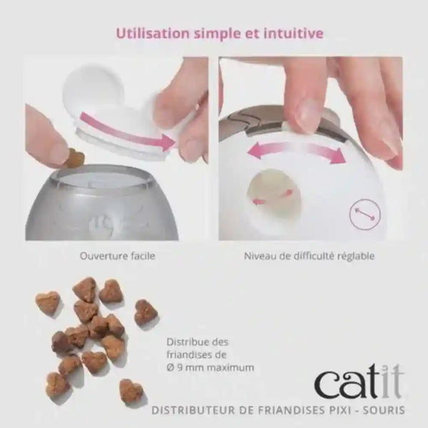 Catit PIXI Treat Dispenser, Interactive Treat Dispensing Cat Toy, Mouse6