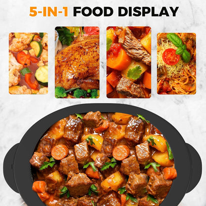 8 Quart Roaster Slow Cooker, 2-In-1 Electric Roaster | up to 400°F, Removable Roaster Pan, Easy to Clean, Black6