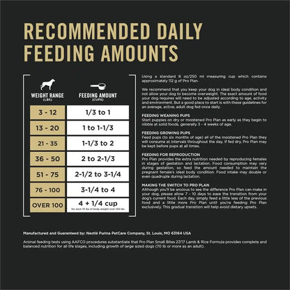 Purina Pro Plan High Protein Dog Food, Small Bites, SPORT 27/17 Lamb and Rice Formula - 37.5 Lb. Bag5