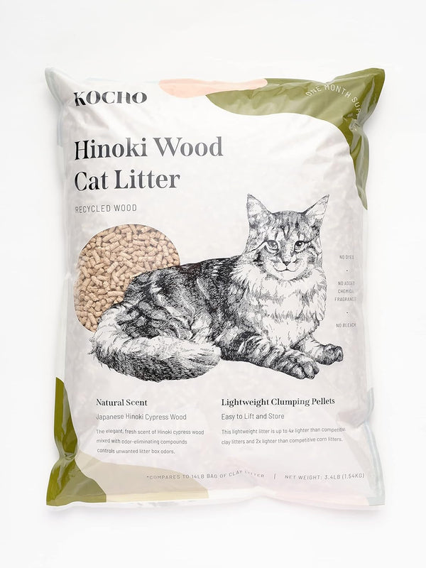KOCHO Hinoki Wood Cat Litter Ultra Lightweight, Fresh Scent of Japanese Cypress (7Pcs Pack (23.8LB))6