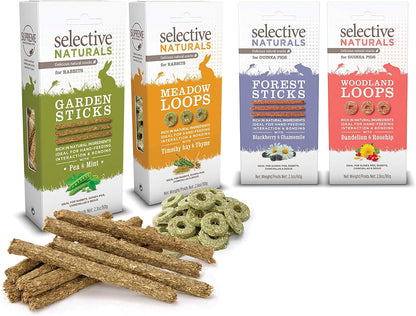 Supreme Petfoods 3 Pack of Selective Naturals Garden Sticks Rabbit Treats, 2.1 Ounces Each, with Pea and Mint2